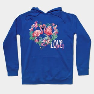 Flamingos Love Story Hoodie